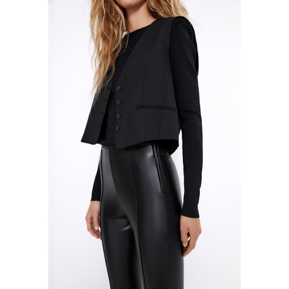 ZARA FAUX LEATHER LEGGING - Picture 2 of 4